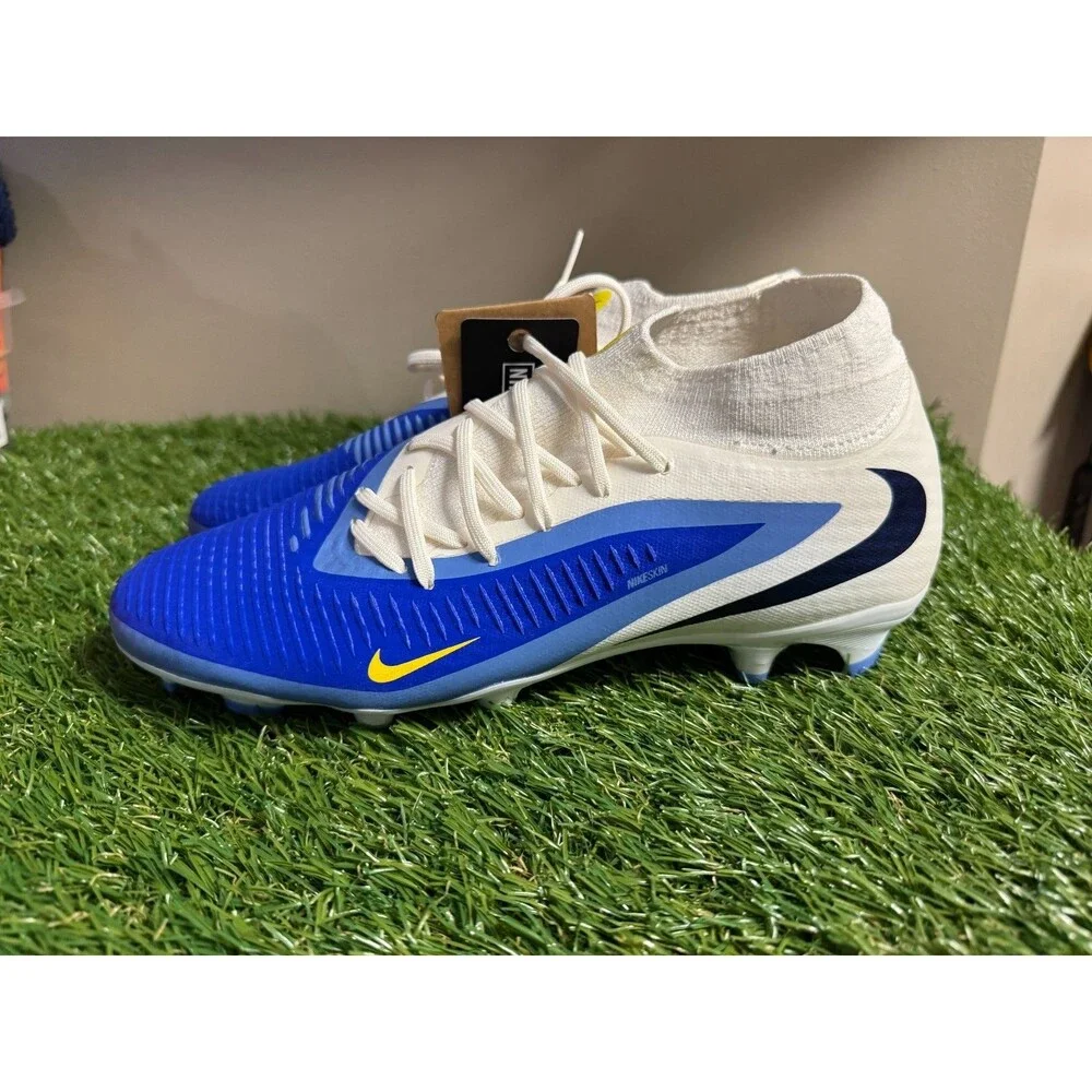Mens 11.5 Nike Phantom Luna II Academy FG/MG Soccer Cleats Blue White HQ2279-400